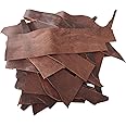 Leather Scraps, About 2mm Thick Genuine Cowhide Scraps, Leather Scraps for Crafts, Leather Scrap for tools/crafts/DIV, Vintage Brown (1 Lbs)
