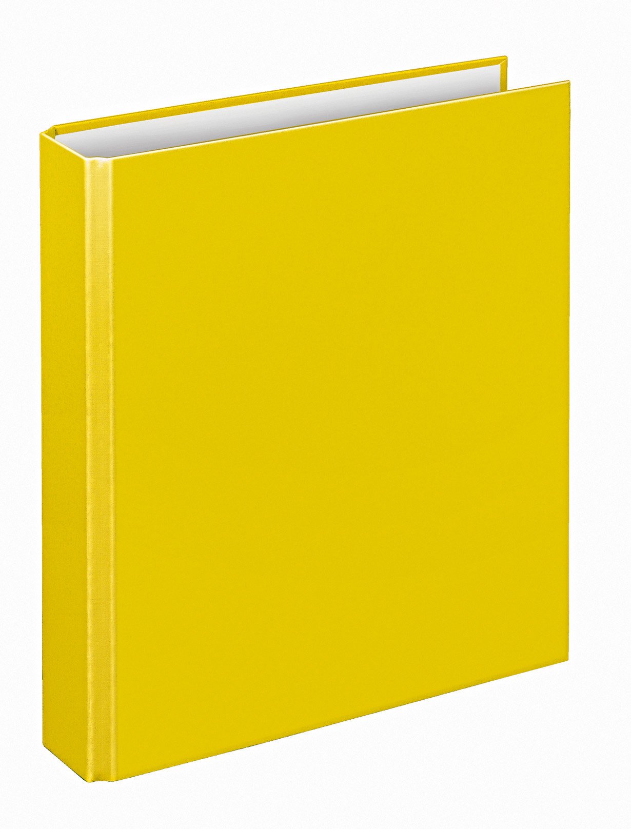 VELOFLEX 1153010 Basic Ring Binder, DIN A5, Pack of 1, Yellow, Filling Height 25 mm, Ring Binder with 4 Ring Mechanisms, Narrow Folder