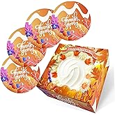 Bakepacker Thanksgiving Cake Boxes with Window 18-Packs, 8 Inch Bakery Boxes Orange Maple Leaf for Fall Birthday Party Supplies 8x8x5 inches 36pcs (18 cake boxes +18 Cake Boards Included)