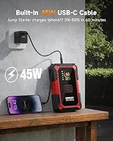 GOOLOO A5 Jump Starter with Air Compressor 4000A 160 PSI Tire Inflator view 4