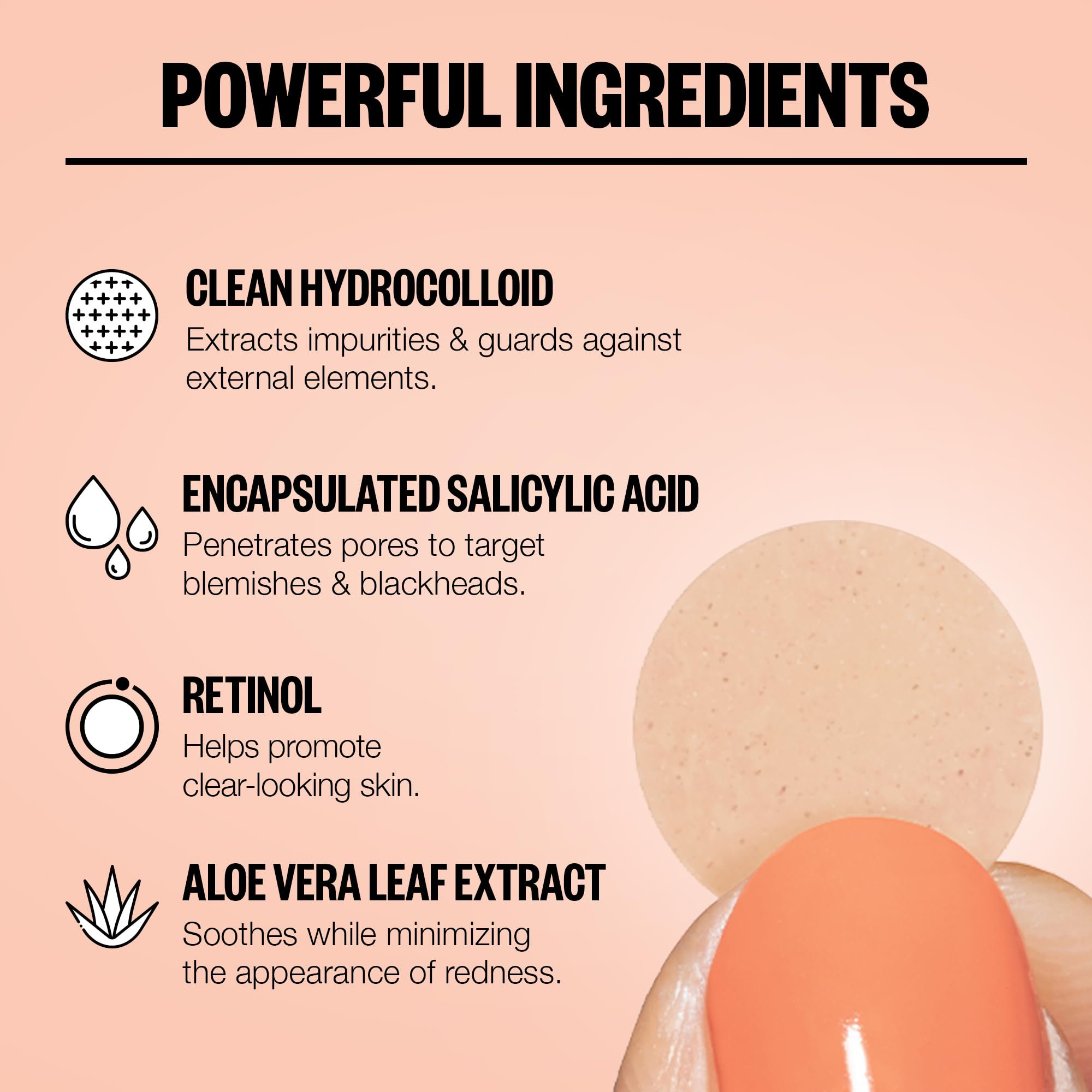 PEACE OUT Skincare Acne Dots, Hydrocolloid Pimple Patches Help Clear Blemishes Overnight, Award Winning Fast Acting Anti-Acne Solution (20 dots)
