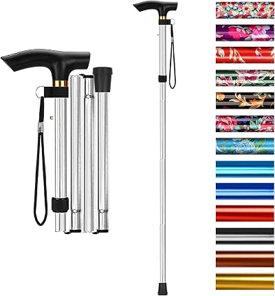 supregear Folding Walking Stick Adjustable Lightweight Cane 85-95 cm
