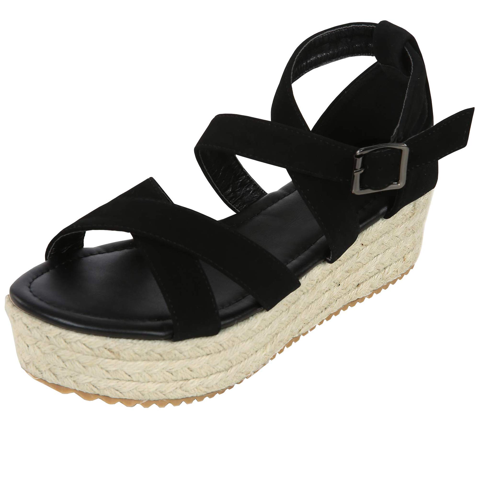 espadrille open toe ankle strap platform sandals