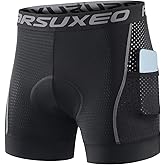 ARSUXEO Cycling Underwear Men With Pockets 4D Padded Bike Shorts Bicycle Biking Cycling Shorts
