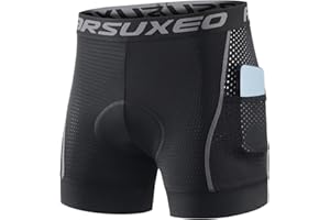 ARSUXEO Cycling Underwear Men With Pockets 4D Padded Bike Shorts Bicycle Biking Cycling Shorts