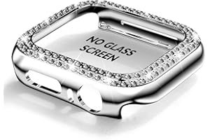 DABAOZA Compatible for Women Apple Watch Case 38mm Series 3 2 1 Bumper Cover, Bling Case for iWatch Series 10 9 8 7 6 / SE 5 4 3 2 1 Ultra [No Screen Protector] (38, Silver)