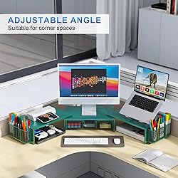 gianotter Dual Monitor Stand Riser, Desk Organizer