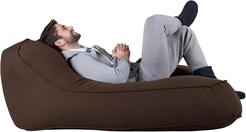 Lounge Pug®, Puff Chaise-Longue, Doble, Lana de Interalli - Marrón