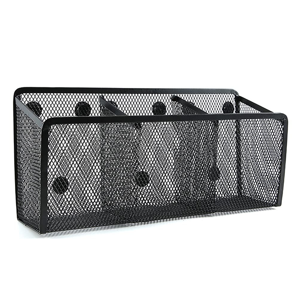 Ktnyl Mesh Marker Pen Holder, Mesh Desk Tidy, Desk Tidy Organiser, Magnetic Pencil Holder, for Home, Office, School, Classroom, Workshop