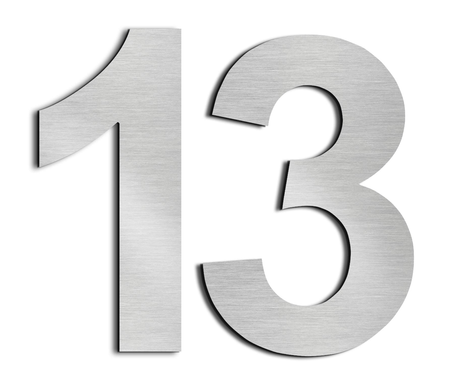 nanlyiau 2pc 3in Mailbox Numbers House Number Door number Stainless Steel House Numbers Adhesive number Made of solid 304 Stainless Steel silvery(3in number 13)
