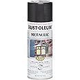 Rust-Oleum 7250830 Stops Rust Metallic Spray Paint, 11 oz, Black Night