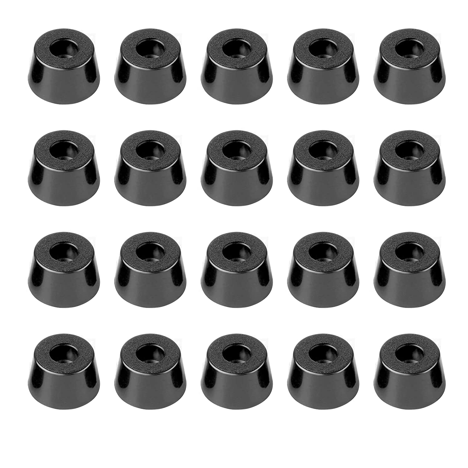 20pcs 21x12mm Bumpers Pads Rubber Feet-Black Color