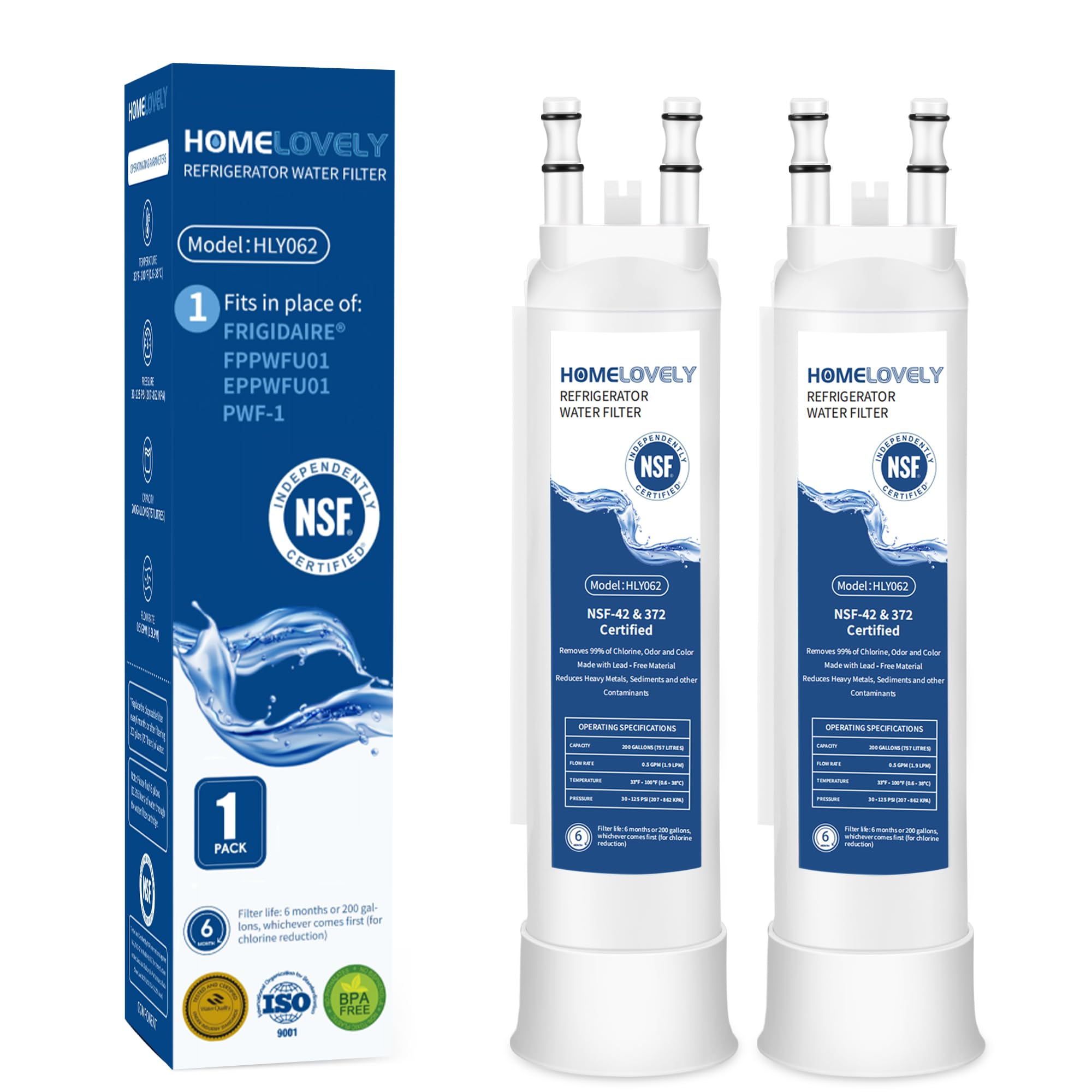 Photo 1 of HomeLovely FPPWFU01 Filter Replacement - Compatible with EPPWFU01 PureAdvantage PWF-1 PurePour, FPPWFU01 water filter (2 Pack)