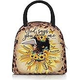 Bawpkn African American Women Lunch Bag Reusable Yellow American Afro Woman Leakproof Insulated Lunch Box Cooler Tote Bag Food Snack Container for Men Adult Work Travel Picnic