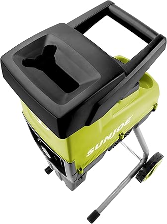 Amazon Com Sun Joe Cj603e 15 Amp 1 7 Inch Cutting Diameter Electric Silent Wood Chipper Shredder Green Garden Outdoor