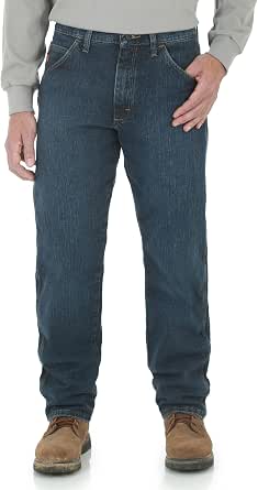 Wrangler Jeans: Men's FRAC50 M Midstone FR Advanced Comfort Relaxed Fit Jeans