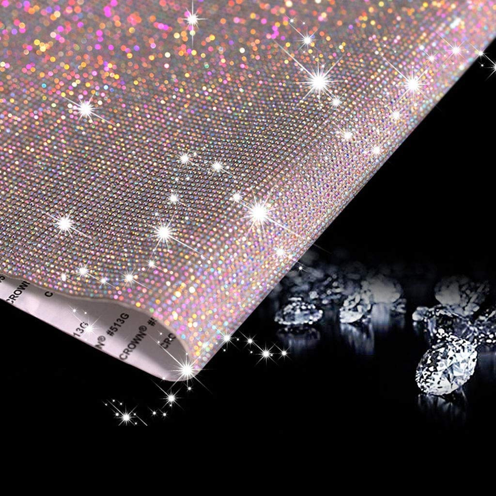 Yusylvia 19440pcs Self-Adhesive Bling Crystal Stone Diamond Rhinestone Sheet, Hair Dryer Stickers/Phone/Car/Wardrobe/shoes(9.5" x 15.8") (Colorful)
