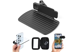 DAFUZ Smartphone Camera Mirror Reflection Clip Kit, Adjustable Phone Camera Mirror Reflection Clip Kit, Mirror Reflection Clip Kit, Mirror Reflection for All Smartphones (Black)