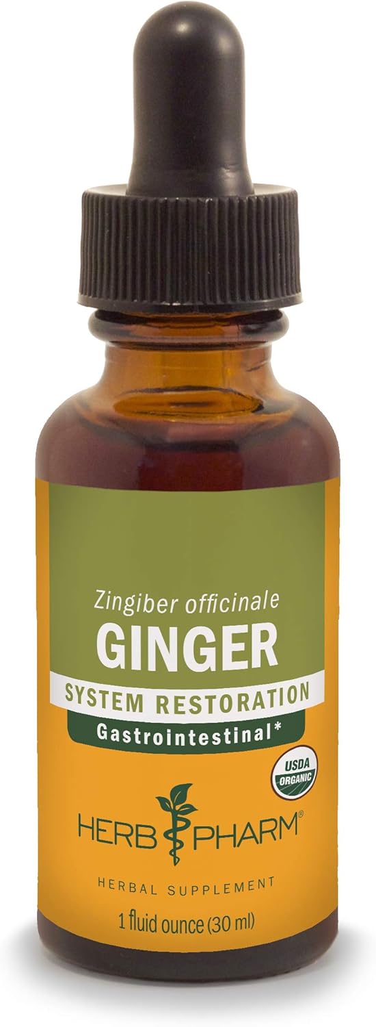 Herb Pharm Certified Organic Ginger Liquid Extract for Digestive Support - 1 Ounce (DGINGER01): Health & Personal Care