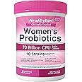 NewRhythm Women's Probiotics, Organic Prebiotics, 70 Billion CFU 10 Strains, Vaginal Probiotics for Urinary & Digestive Health, 30 Vegan Capsules, No Bloating