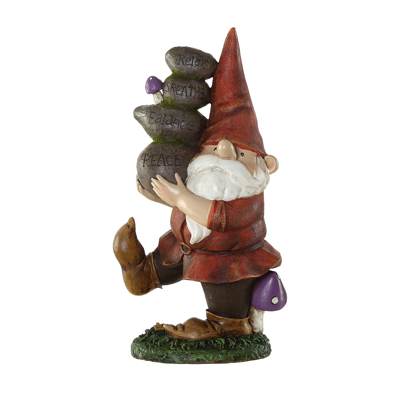Gnome Statue Outdoor Decor Gnome Statue for Garden Decorative Statue,Gnome Carried Stones