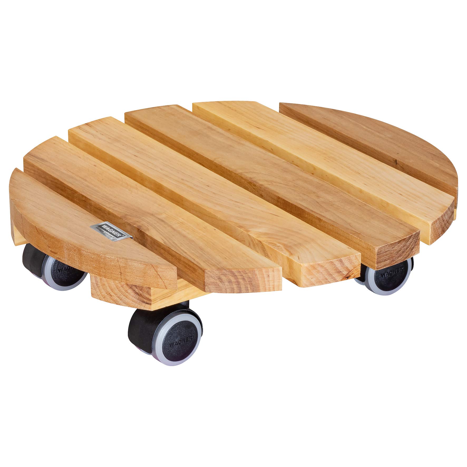 WAGNER Plant trolley NATURE 34 x 8 cm I For indoor use I Made of FSC®-certificated solid alder wood, nature oiled I Soft castors I Load capacity 100 kg I Made in EU - 20026201