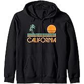Vintage California Beach Zip Hoodie
