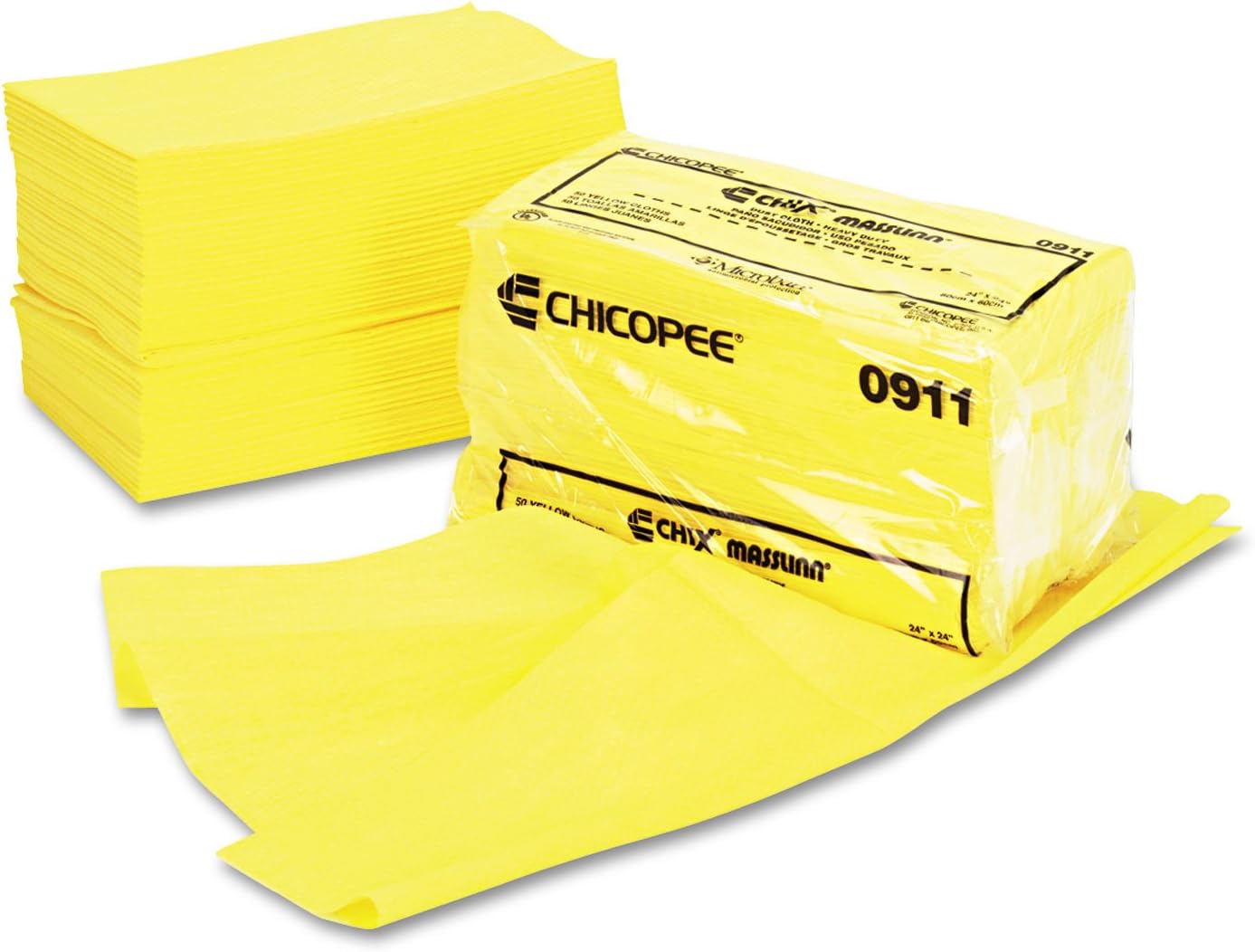 Chix 0911 Masslinn Dust Cloths, 24 x 24, Yellow, 50/Bag, 2 Bags/Carton