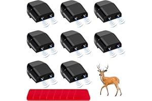 Sylvil 8 PCS Deer Whistles for Car, Auto Save a Deer Warning Device, Universal Deer Horn with Rubber Pads to Avoid Collision, Animal Alert Motorcycle Car Accessories (Black)