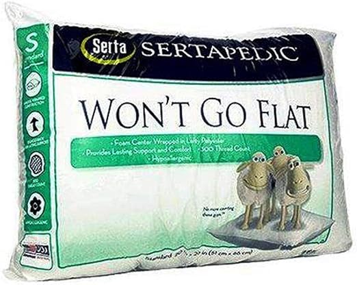 Amazon Com Sertapedic Won T Go Flat Pillows Set Of 2 Standard