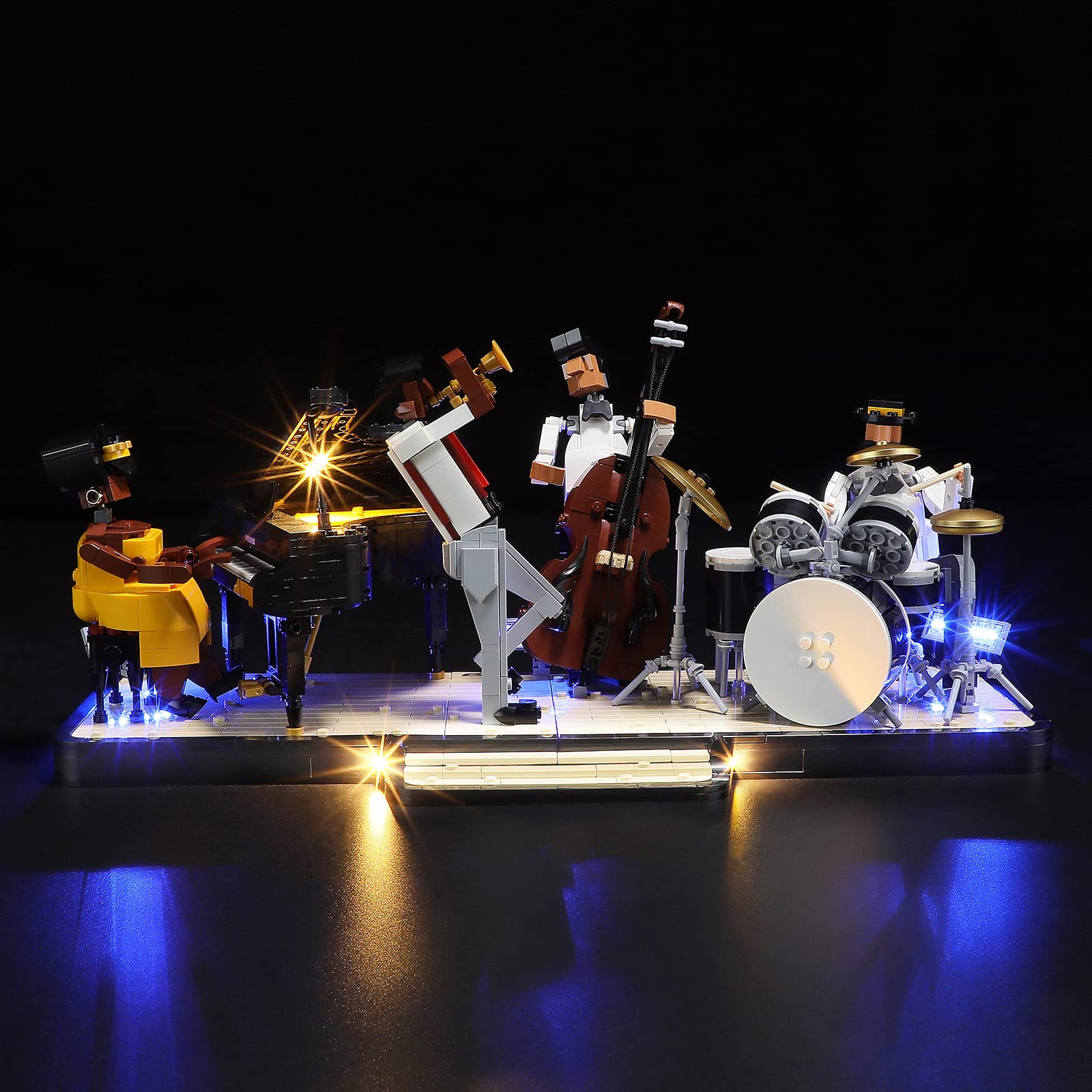 MENZAVA LED Light Set Compatible with LEGO 21334 Jazz Quartet Ideas Building Blocks Model - Model Set NOT Included