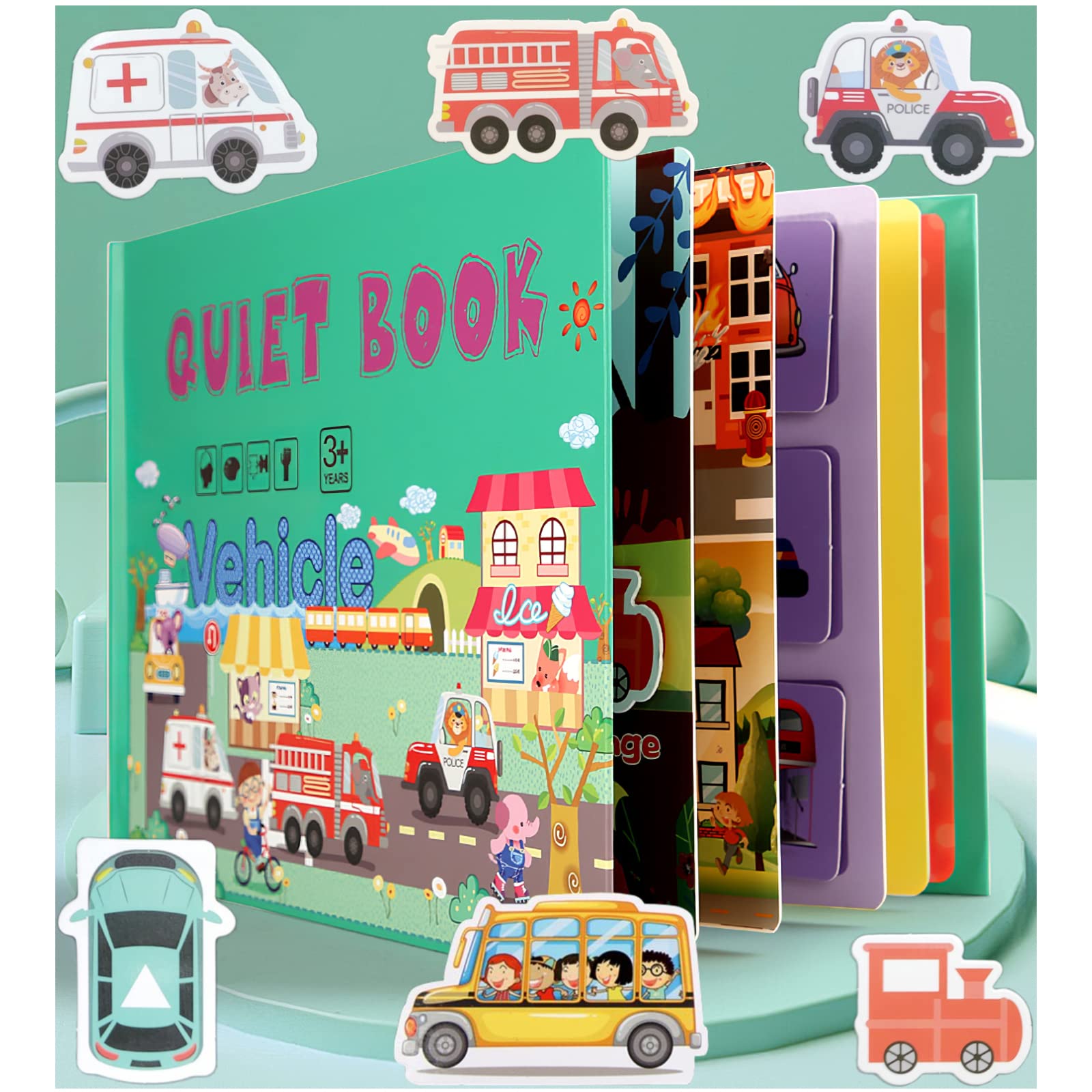 DIY Montessori Quiet Book for Toddlers, Montessori Busy Book for Kids to Develop Learning Skills, Montessori Learning Materials Homeschool Preschool Educational Activity Book