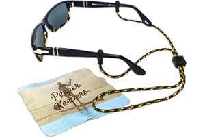 Peeper Keepers Eyeglass Retainer & Sunglass Holder Supercord Adjustable w/Microfiber Cloth