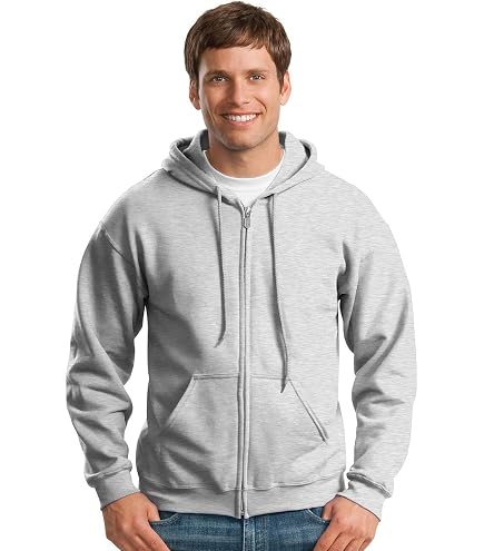 JERZEES - NuBlend Full-Zip Hooded Sweatshirt - 993MR - Ash - Small