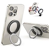 SUPERONE 2026 Upgraded Dual-Side Magnetic Ring Holder, Gym MagSafe Phone Stand Kickstand Grip [360° Rotation], Mag Safe Accessories for iPhone 17 16 Pro Max 15 14 13 12 MagSafe Case