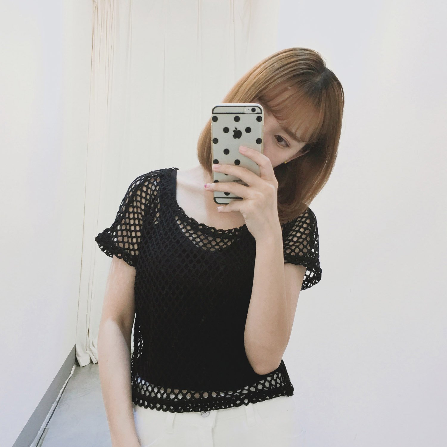 Women\'s Short Sleeve Mesh Floral Lace Crochet Crop Top (One Size, 02-Black)