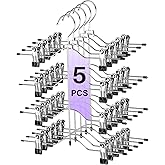 Frezon Multi Layer Pants Hangers, 4 Tier Skirt Hangers with Adjustable Clips, Non Slip Space Saving Closet Organizer Heavy Duty 360 Degree Swivel Hook, Great for Slack, Trouser, Jeans(Black)