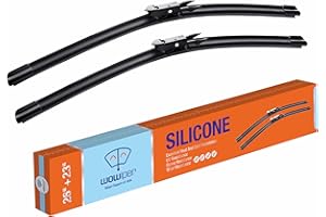 WOWIPER Silicone Wiper Blades 26" + 23" Automotive Replacement Windshield Wiper Blades for My Car Premium All-Seasons OEM Quality Wipers for Front Windshield(Set of 2)