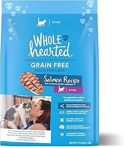WholeHearted Grain-Free Salmon Recipe Dry Kitten Food, 12 lbs.
