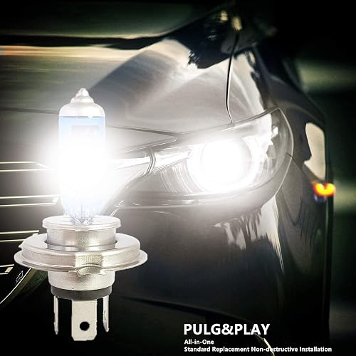 H4 9003 HB2 12V 60/55W Halogen Headlight Light Bulbs 5000K White Motorcycle | UK H4 9003 HB2 12V 60/55W Halogen Headlight Light Bulbs 5000K White Motorcycle | UK
