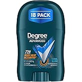 Degree Men Travel Deodorant, Bulk, Cool Rush 18-Pack – 72H Body Heat Activated Mini Antiperspirant, 0.5 Oz Ea