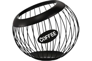 TOPZEA Coffee Pod Holder, Large Capacity K Cup Holder Metal Coffee Capsule Storage Basket, Espresso Pods Organizer for Counte