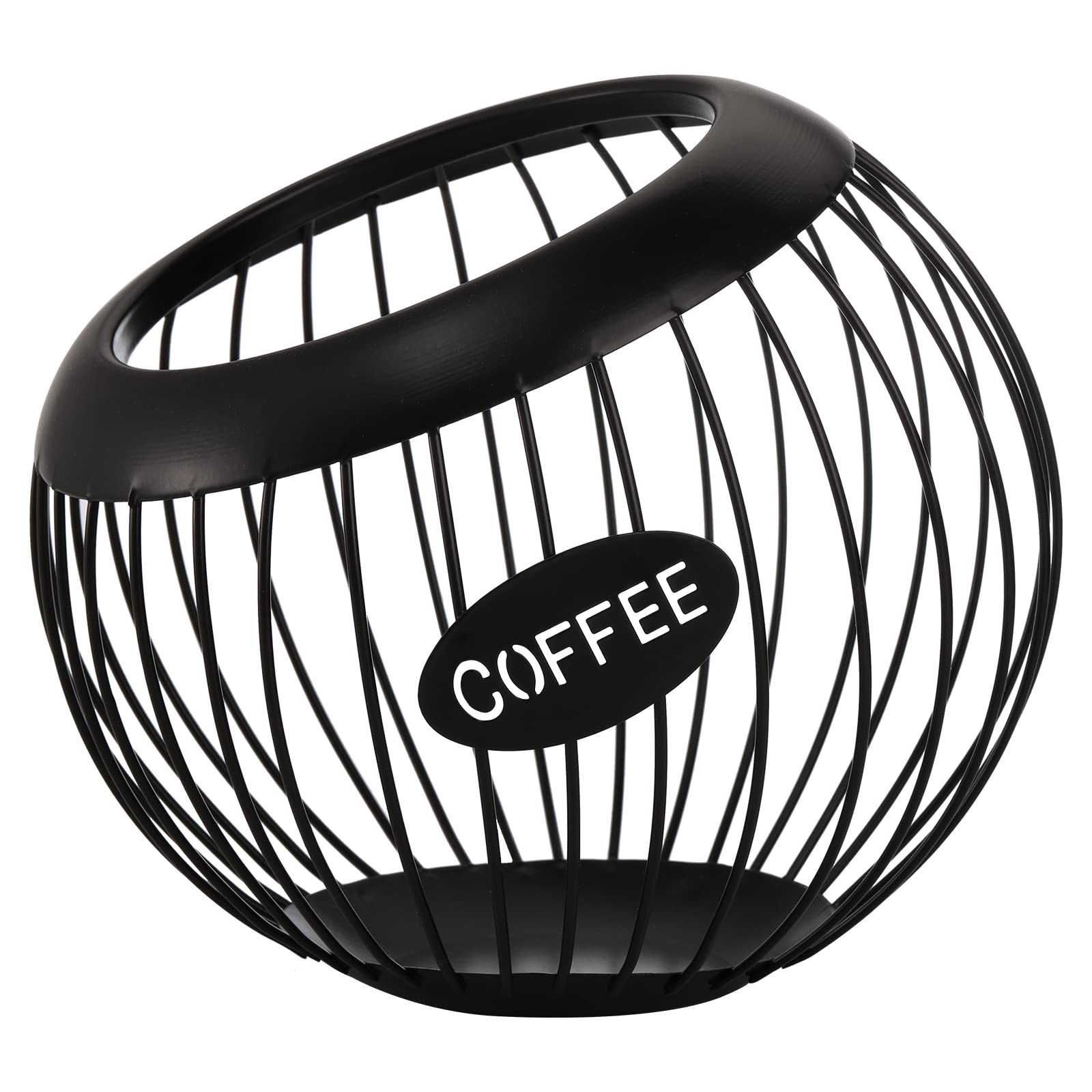 TOPZEA Coffee Pod Holder, Large Capacity K Cup Holder Metal Coffee Capsule Storage Basket, Espresso Pods Organizer for Counter, Bar Station Accessories
