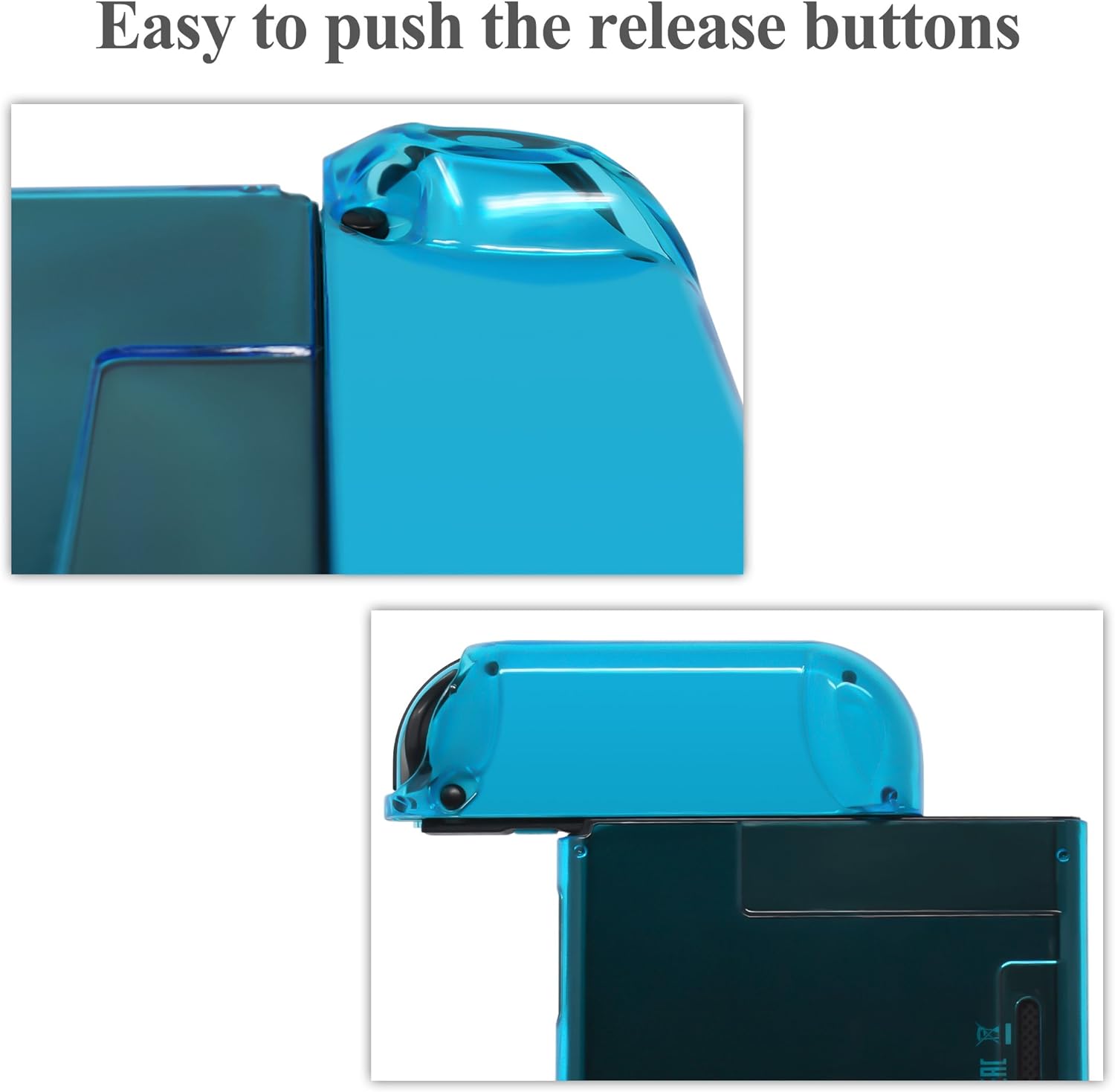 Dockable Case for Nintendo Switch [Updated],FYOUNG Protective Accessories Cover Case for Nintendo Switch and Nintendo Switch Joy-Con Controller with a Tempered Glass Screen Protector - Clear Blue: Electronics