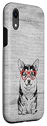 iPhone XR Corgi in Red Glasses Nerd Dog Case