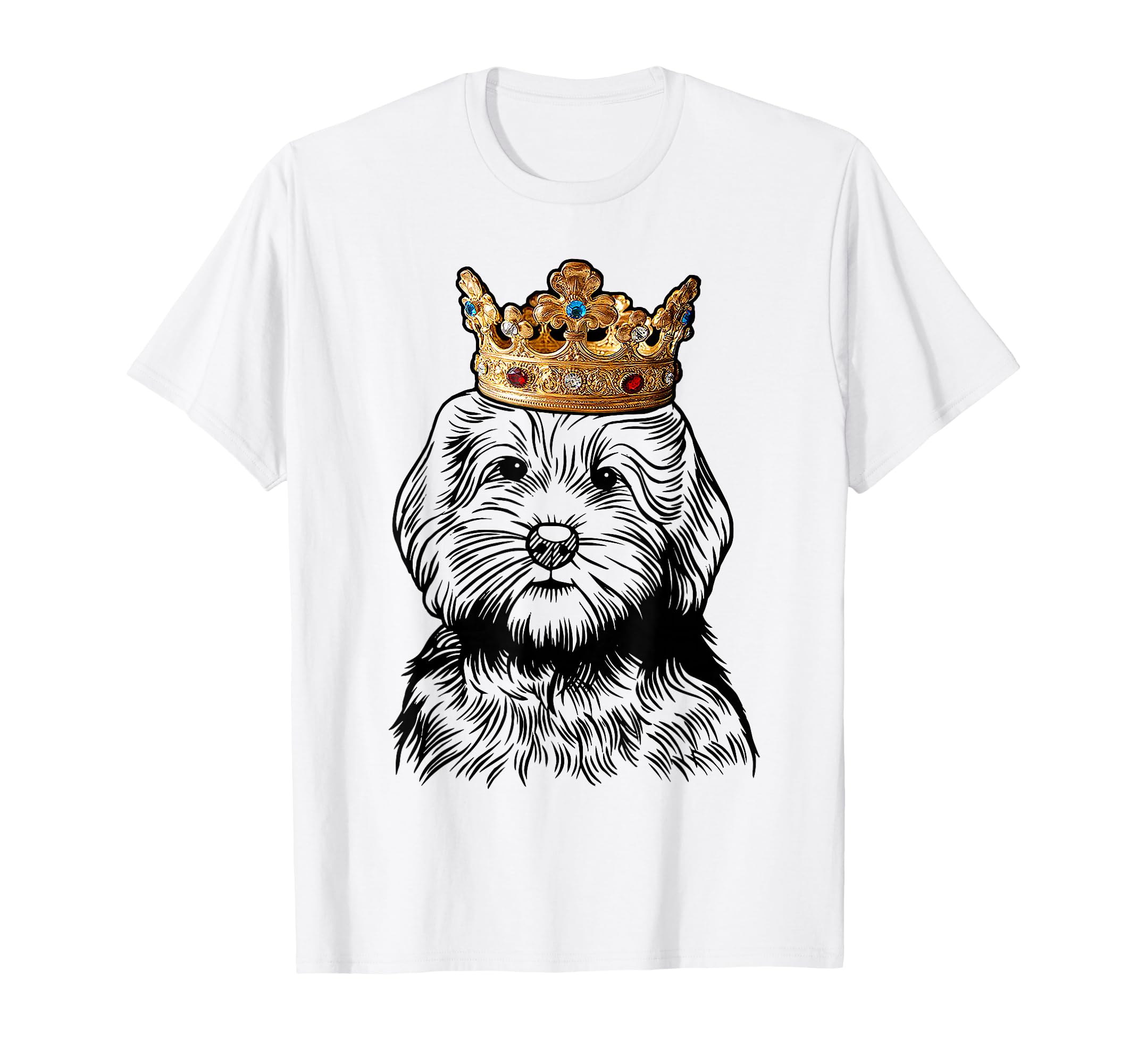 Goldendoodle Dog Wearing Crown T-Shirt