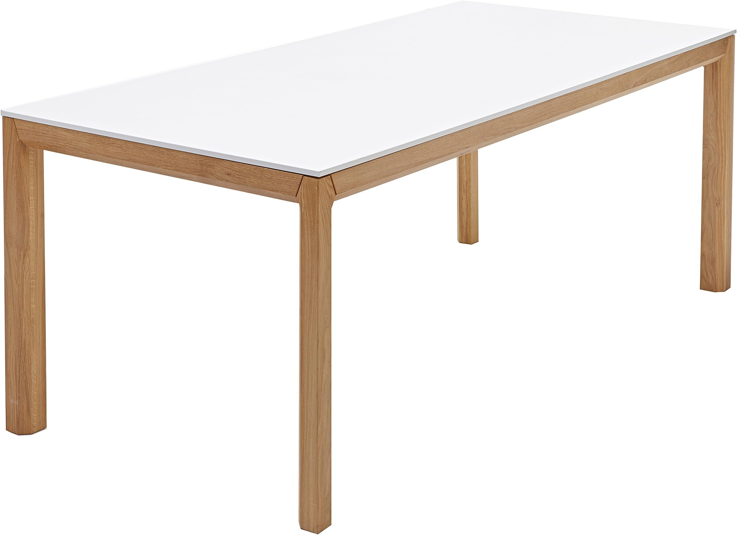 Tenzo Designer Dining Table, White/Oak