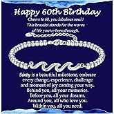 Birthday Gift for Mom Wife Grandma Daughter Friend Bestie Sister, Silver Wave Bracelet Gift for Woman Birthday Gifts Ideas, The Waves of Life We've Through Together Gift for Christmas Mothers Day