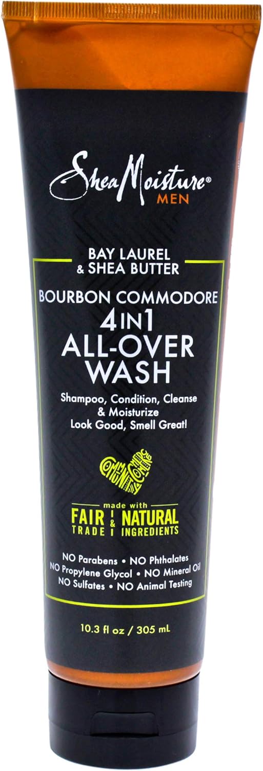 Shea Moisture Bay Laurel & Butter Bourbon Commodore 4-in-1 All-over Body Wash
