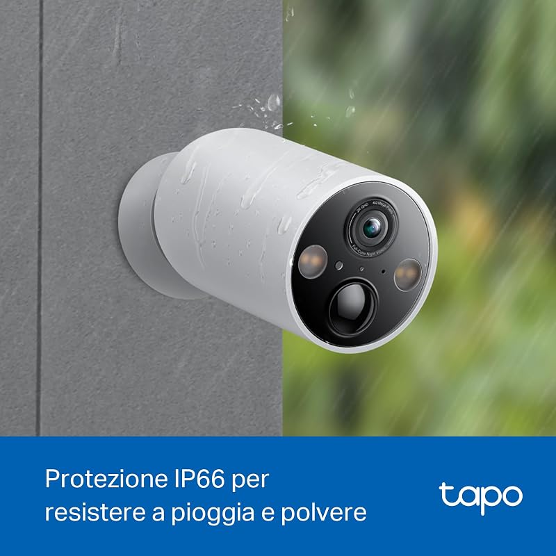 C425 2K Telecamera WiFi Esterno Senza Fili Batteria 300 Giorni, 4pz
